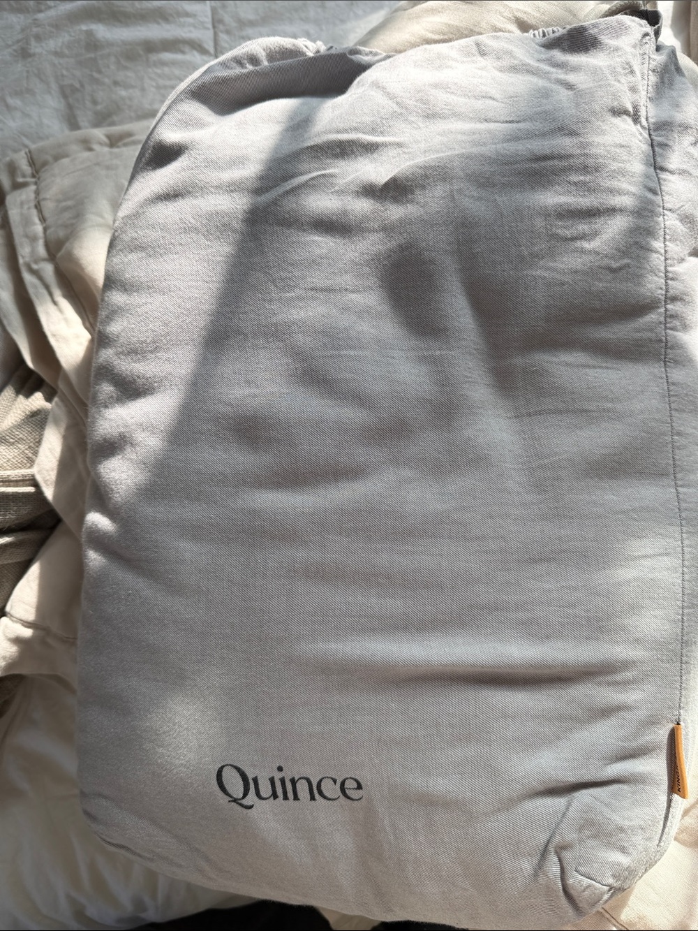 Quince Light Gray Duvet Cover